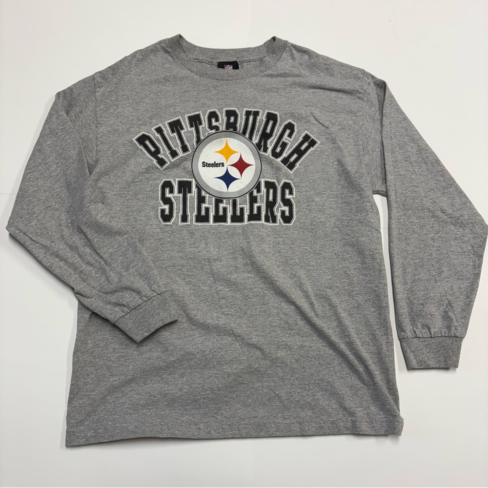 Pittsburg Steelers Heavy Long Sleeve Shirt. NFL Apparel Mens Large